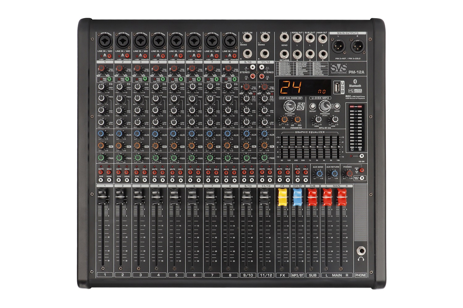 SVS Audiotechnik mixers PM-12A Активный аналоговый микшерный пульт, 12-канальный в Воронежской области